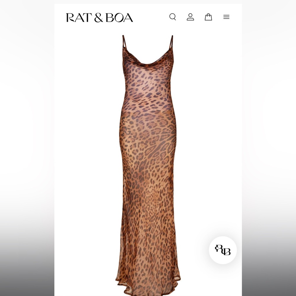 Rat & Boa see-through silk dress new as can be